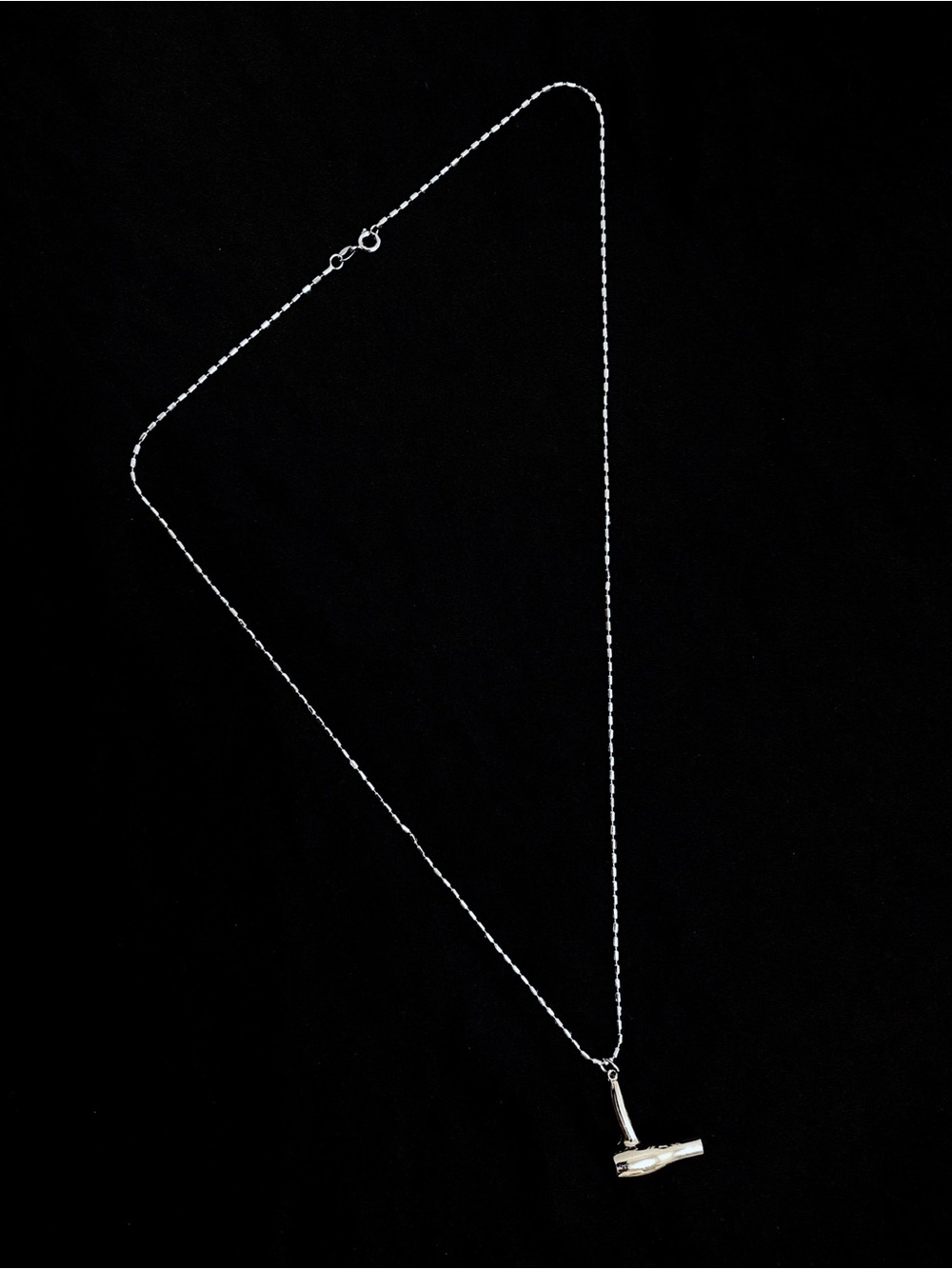 18KGF Blow Dryer Pendant Necklace